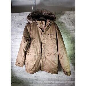Columbia Penns Creek Faux Fur Hooded Heavy Parka Coat Size M Snow Ski Jacket